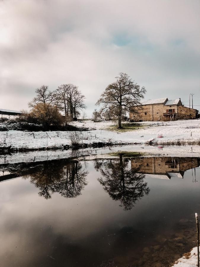 La Ferme Du Pont De Maumy, Cabane Au Bord De L'Etang Et Bain Nordique Busserolles Buitenkant foto