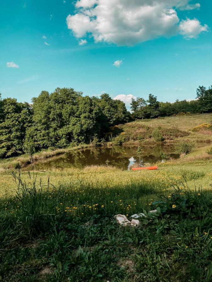 La Ferme Du Pont De Maumy, Cabane Au Bord De L'Etang Et Bain Nordique Busserolles Buitenkant foto