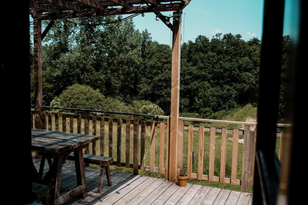 La Ferme Du Pont De Maumy, Cabane Au Bord De L'Etang Et Bain Nordique Busserolles Buitenkant foto