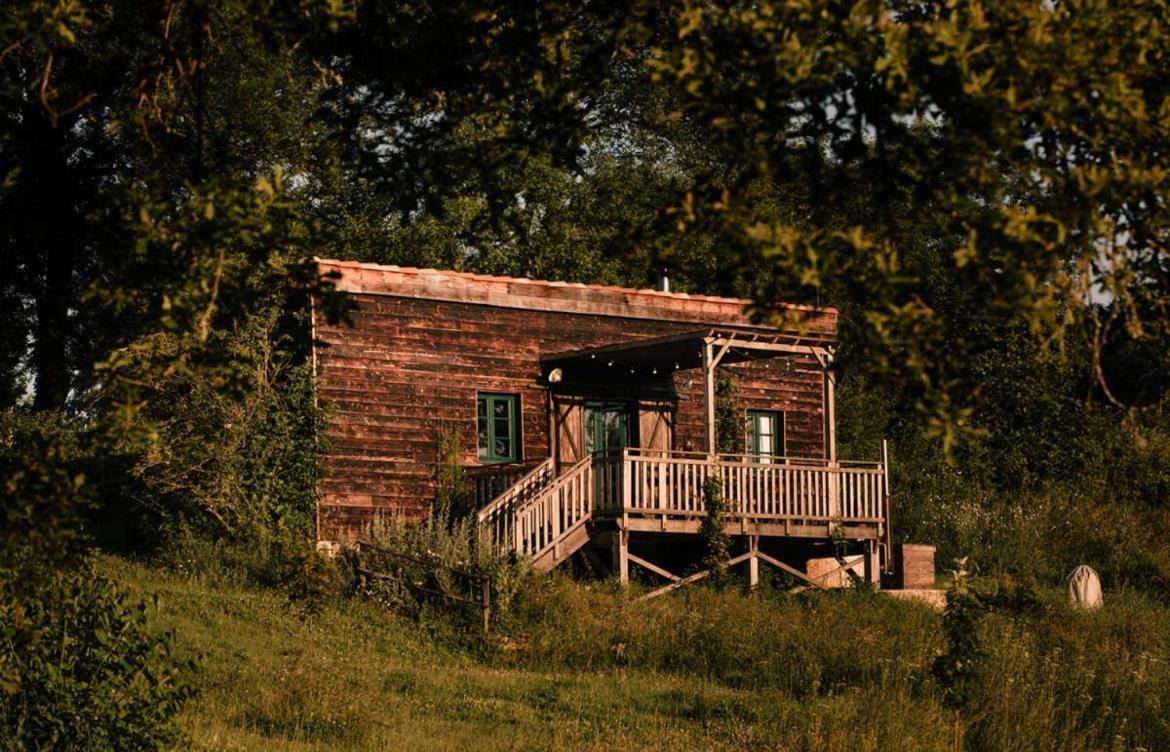 La Ferme Du Pont De Maumy, Cabane Au Bord De L'Etang Et Bain Nordique Busserolles Buitenkant foto